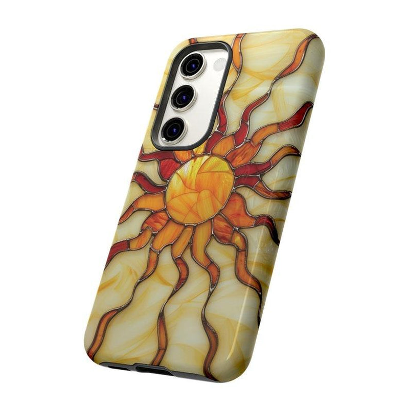 Sunshine Phone Case, Celestial Stained Glass Phone Case, Stars Phone Case, Stained Glass Effect Case, Iphone, Samsung Accessories Protection