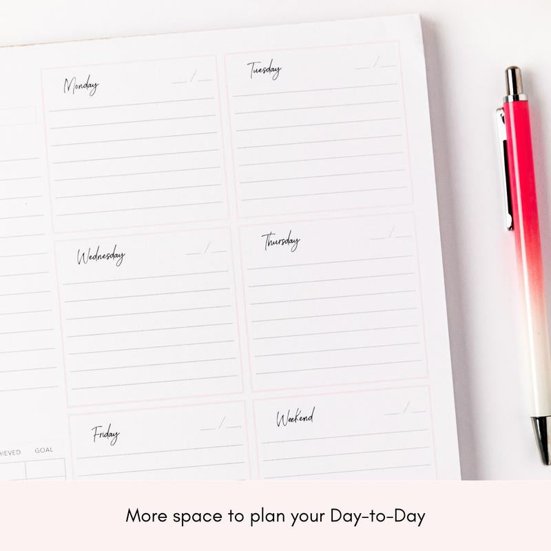 Lamare Weekly Planner Notepad – Tear-Off Planner Desk Pad for Easy Organization