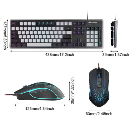 Magegee K1 Gaming Keyboard & Mouse Combination, LED Rainbow Backlight Keyboard with 104 Keys, Suitable for Computers/Gaming Pc/Laptops